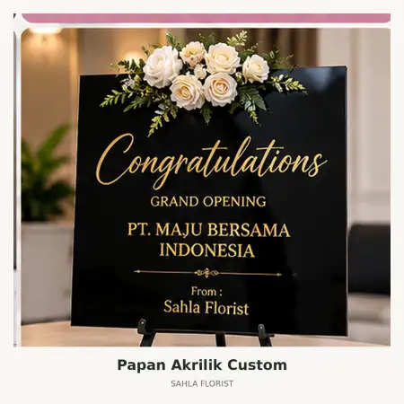 Papan Bunga Akrilik Sudirman Pekanbaru